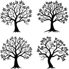 Tree Branch Silhouette vector illustration
