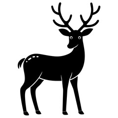 Animal reindeer silhouette vector illustrator 