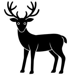 Animal reindeer silhouette vector illustrator 