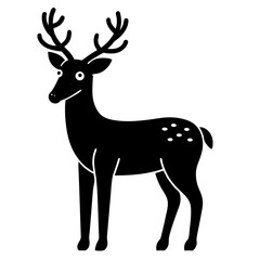 Obraz premium Animal reindeer silhouette vector illustrator 