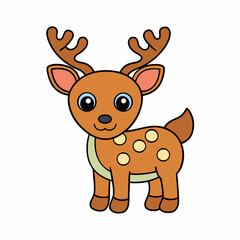 Animal reindeer silhouette vector illustrator 