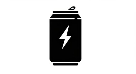 Obraz premium Glyph Icon of a Stylized Energy Drink