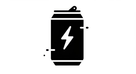 Obraz premium Glyph Icon of a Stylized Energy Drink