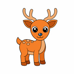 Animal reindeer silhouette vector illustrator 