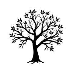 Fototapeta premium Tree Branch Silhouette vector illustration