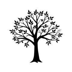 Obraz premium Tree Branch Silhouette vector illustration