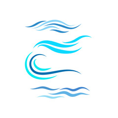 Obraz premium abstract blue wave vector