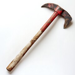 Fire Axe with Vintage, Tool, and White Background.