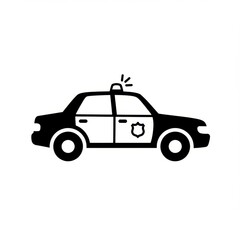 Police Car Icon Vector Illustration