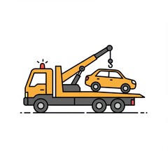Fototapeta premium Tow Truck Lifting Vehicle Icon