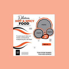 Modern social media post template design