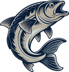 Salmon fish vector image art