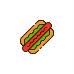 hot dog vector illustration