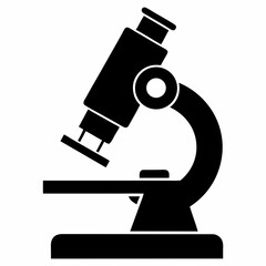 microscope silhouette vector illustration