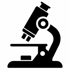 microscope silhouette vector illustration