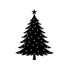 Simple Christmas Tree Silhouette vector illustration