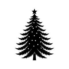Simple Christmas Tree Silhouette vector illustration