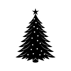 Fototapeta premium Simple Christmas Tree Silhouette vector illustration