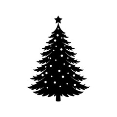 Simple Christmas Tree Silhouette vector illustration