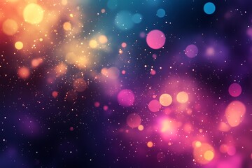 Abstract background with bokeh lights and stars. 3d rendering