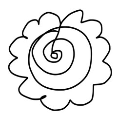 flower one line vector graphics