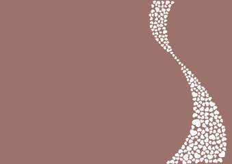 ハート柄の背景 茶系の単色 白抜き ハート