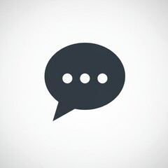 Fototapeta premium Flat Design Chat Icon with Talk Bubble and Three Dots
