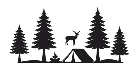 Obraz premium vector illustration of a tent