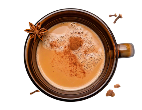 y Chai Tea, transparent background, isolated image, generative AI