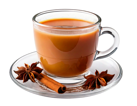 y Chai Tea, transparent background, isolated image, generative AI