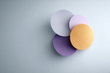 soft pastel geometric shapes form elegant pattern on light background
