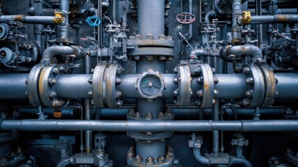 Obraz premium Industrial machinery close-up