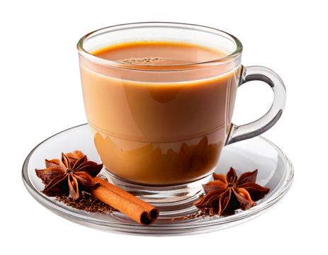 y Chai Tea, transparent background, isolated image, generative AI