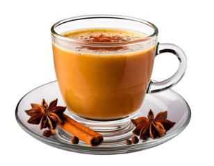 y Chai Tea, transparent background, isolated image, generative AI