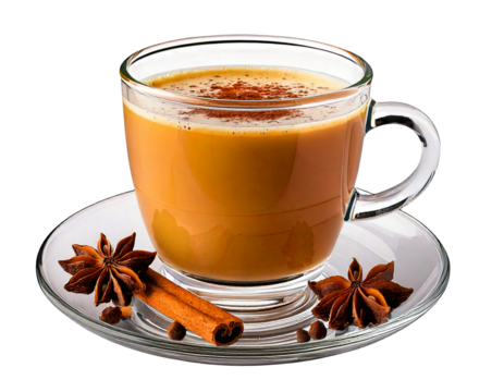 y Chai Tea, transparent background, isolated image, generative AI
