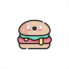 hand drawn vector illustration of a sandwich
