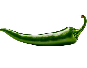  Green Chili isolated on a transparent background, Generative AI