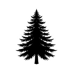 Fototapeta premium Pine Tree Silhouette vector illustration