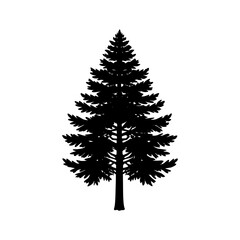 Pine Tree Silhouette vector illustration