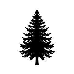 Pine Tree Silhouette vector illustration