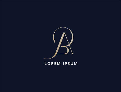 Letter ba luxury brand logo design, ab lettering logo, brand identity ba logo