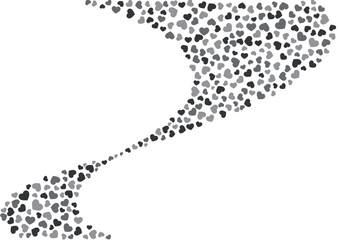 ハート柄の背景 白黒の3色 ハート