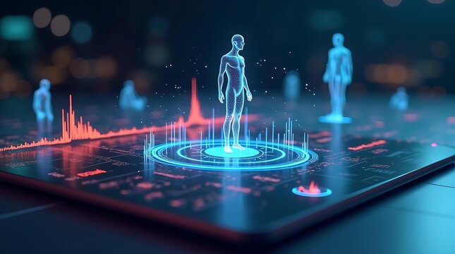 Abstract neon cityscape background
