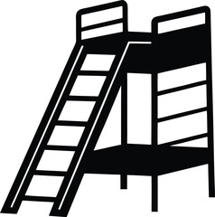 black and white ladder