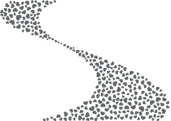 ハート柄の背景 白黒の単色 ハート