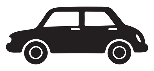 Car Transportation Silhouette Vector Image for Graphic Design Projects