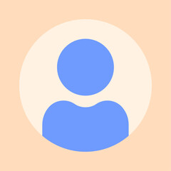 Vector flat illustration. Avatar, user profile, face icon, gender neutral silhouette, profile picture. Suitable for social media profiles, icons, splash screens and as a template.