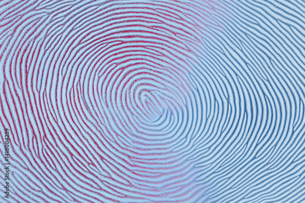 Poster unique fingerprint patterns in contrasting colors showcase intricate designs