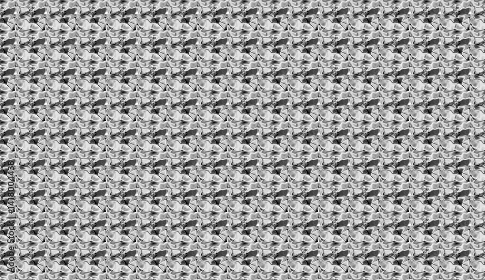 Poster crumpled foil metallic silver texture creating a seamless abstract pattern, perfect for backgrounds,