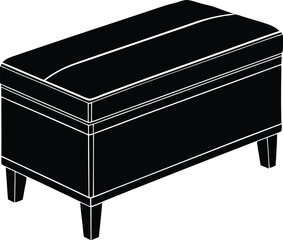 black and white chest